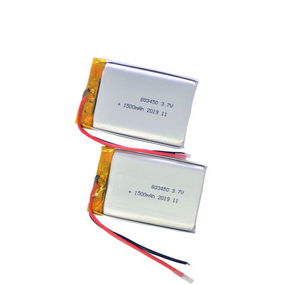 Buy Rechargeable 803450 1500mah 3.7 Volt Li Polymer Battery online manufacture
