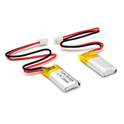 Buy 3.7V 120mAh 501225 Size Lithium Polymer Battery Lipo Rechargeable Lithium Battery with Connector online manufacture