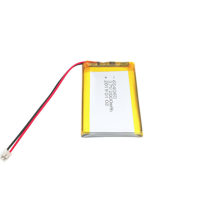 Li Polymer 654060 GPS Tracker Battery Lithium 3.7 V 2000mah
