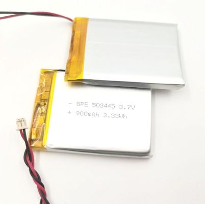 KC IEC62133 Approved Li Ion Polymer Battery Pack with 1100mAh Capacity and 500 Cycle Life