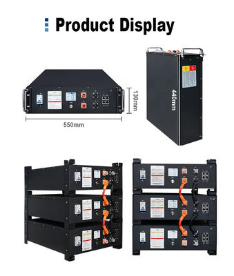 51.2V 6000 Cycles LiFePO4 Solar Energy Storage Battery with Rack-Mount Design