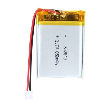 KC UN38.3 Certified 650mAh 3.7V Lithium Polymer Battery Pack - Rechargeable Lipo Battery
