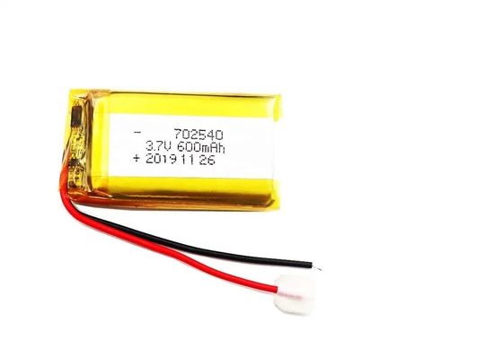 3.7V 600mAh Lithium Polymer Battery Pack with 500 Cycles for Medical Devices