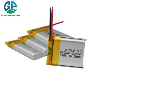 803035 3.7V 800mAh Lithium Polymer Battery with KC CB Certification for Reliable Power