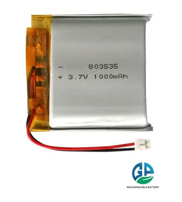 3.7V 1000mAh KC Certified Lithium Polymer Battery Lipo Cell with 500 Cycle Life