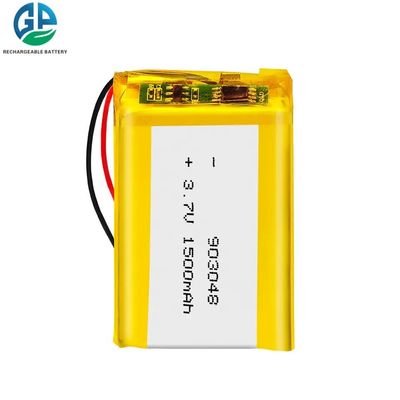 3.7V 1500mAh Lithium Polymer Battery Pack Rechargeable with 500 Times Cycle Life CE KC Approved