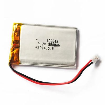 IEC62133 3.7V 403048 Lithium Polymer Battery Pack 550mah 500times Cycle Life