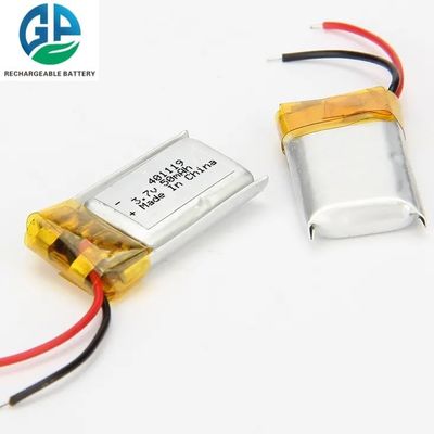 401119 Rechargeable Lithium Ion Battery Pack 3.7V 50mAh with 500times Cycle Life Li Ion Polymer Battery