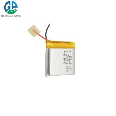 552123 3.7V 300mAh Lithium Ion Li Polymer Battery 500 Times Cycle Life