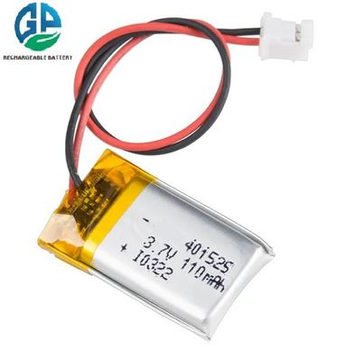 401525 Rechargeable Battery Pack 110mAh 3.7V KC IEC62133 Approved Lipo Lithium Polymer Battery