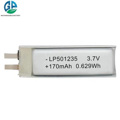 3.7V 170mAh Lithium Polymer Battery with 500 Times Cycle Life Rechargeable Battery Pack