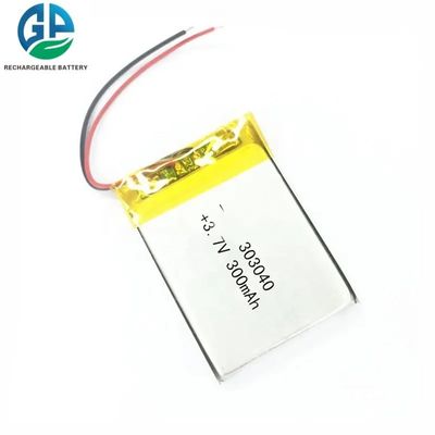 99% Efficiency 3.7V 300mAh 500times Cycle Life Custom Lipo Battery Pack Lithium Polymer Battery