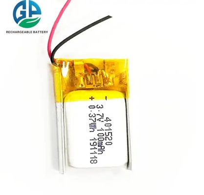 KC Approved 401520 3.7V 100mAh Rechargeable Lithium Polymer Battery with PCB and JST PH2.0 Connector