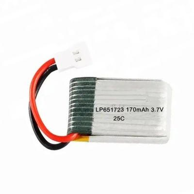 3.7V 170mAh Lithium Polymer Lipo Battery UL1642 IEC62133 Approved for Drones and Mini RC Helicopter