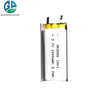 KC IEC62133 Certified 1000mAh 902550 Lithium Polymer Battery Rechargeable Li-Polymer Battery