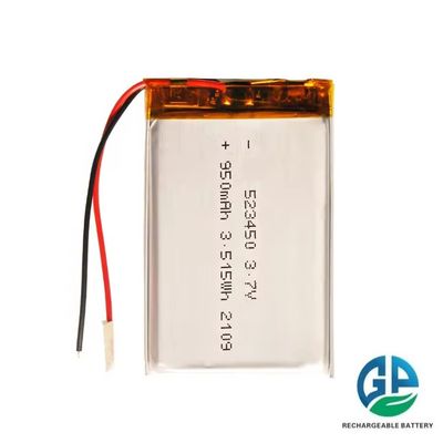 High Quality Wholesale Hot Sale Rechargeable Battery 523450 3.7v 950Mah KC Approved Li Ion Battery 500times Cycle Life