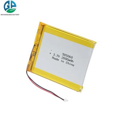 kC,UN38.3 High capacity 3.7V Lithium Polymer 7.4Wh 2000mAh Lipo Battery 505060 With Pcb Li Polymer Battery Pack
