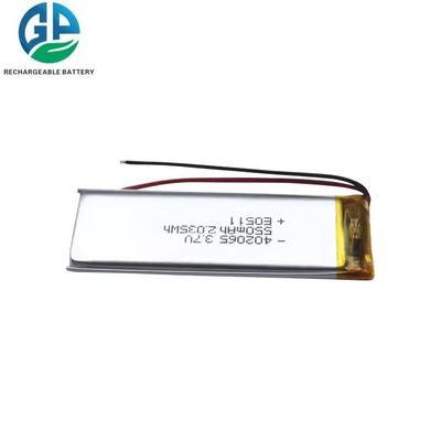 High Discharge Rate 550mAh 3.7V Lithium Polymer Battery for Electronic Devices
