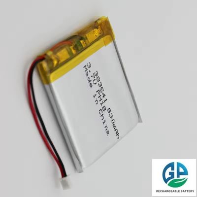 530mAh 3.7V Lithium Polymer Battery Pack with 500times Cycle Life Rechargeable LiPo Battery