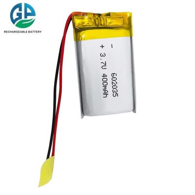 IEC62133 3.7 Volt 602035 High Temperature Rechargeable Ultra Thin Lipo 3.7v 400mah Battery