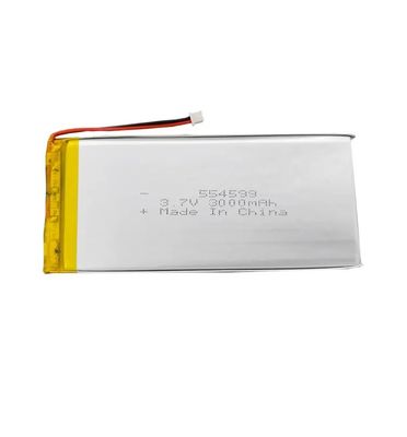 High Discharge Lithium Polymer Battery 3.7v 554499 3000mah Flat Rechargeable Lipo Battery