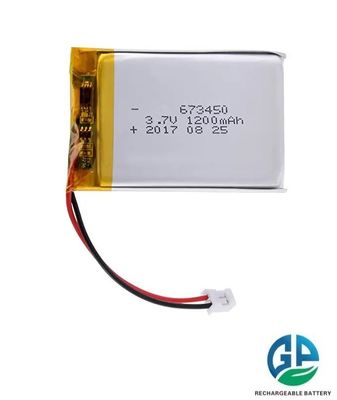 3.7v High Capacity Rechargeable 1200mah 673450 Polymer Lithium Ion Battery For Consumer Electronics Devices