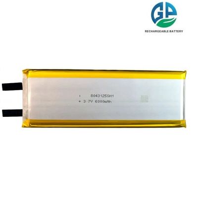 High Capacity 3.7V  22.2wh  6000mah Lithium Polymer Battery 8043125 Rechargeable High Energy Densty Lipo Battery