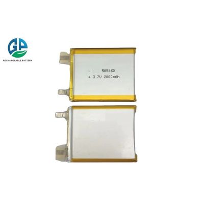 High Discharge Rate Battery 30C Max60C Rechargeable 585460 2000mAh 3.7V Li-Polymer Battery For Tracker Devices