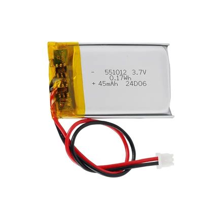 Small Lithium Polymer Battery Rechargeable 45mah 3.7v 50mAh 60mAh 70mAh 3.7v 551012 45mah lithium ion batteries