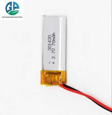 For Smart Watch Battery 3.7V 70mah 301430 Polymer Rechargeable Battery Lithuim Battery High Discharge Rate Battery