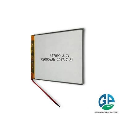 3.7V 500mAh Lithium Polymer Battery Pack with 500 Times Cycle Life for Beauty Devices