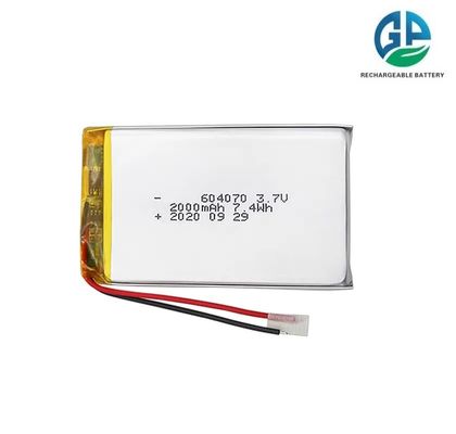 2000mAh 3.7V Lithium Polymer Battery Pack with 500times Cycle Life for Beauty Devices