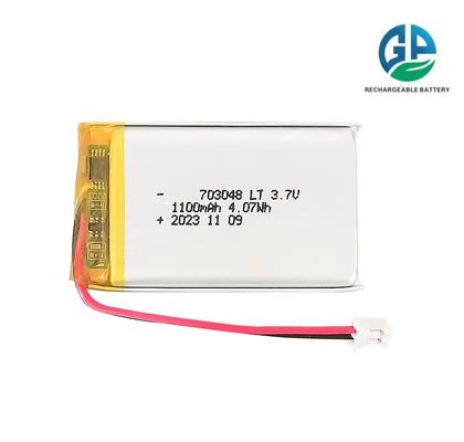 KC IEC62133 Approved 3.7V 1100mAh 703048 Lipo Battery Pack Li-Polymer Rechargeable Battery