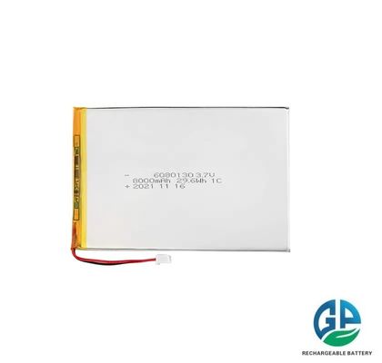 Lithium Ion Polymer Rechargeable Lipo Battery Pack 6080130 8000mAh 3.7V Rechargeable Li-polymer Battery