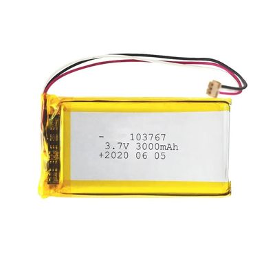 103767 High Discharge Lithium Polymer Battery CE certificate 3.7v 3000mah Rechargeable 30CMax60C Lipo Battery Cells