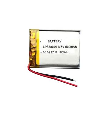 3.7V 500mAh UN38.3 Certified Lithium Polymer Battery 303450 Size for Digital Products