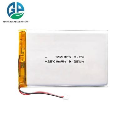High Capacity Li Ion Polymer Battery Pack 2500mAh 555075 3.7v 2500mah Story Machine Lithium Battery