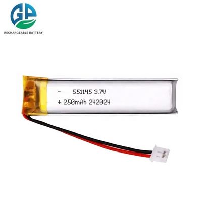 3.7V Li Polymer Cell 250mAh Polymer Lithium Battery With KC 3.7v 551145 250mah  Lithium-Ion Polymer Batteries