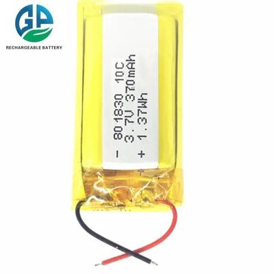 3.7V Li Polymer Battery Power Bank Long Cycle KC Approved 801830 370mah Battery Rechargeable Li-Polymer Batteries