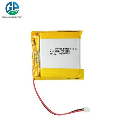High Discharge Rate Battery 103737 Rechargeable 3.7V 1400mAh Lithium Ion Li-Polymer Battery Lipo Lithium Polymer Battery Pack RoHS