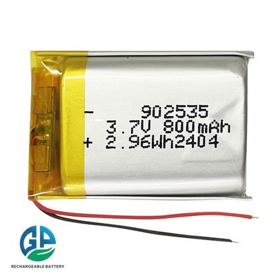 Rechargeable Lithium Polymer Battery Pack 902535 Lithium Battery 800mAh 3.7V Lipo Battery