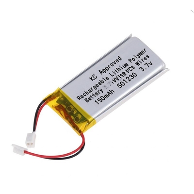 KC Approved Rechargeable Lithium Polymer Battery 3.7V 150mAh With PCB Wires 150mAh 501230 3.7v