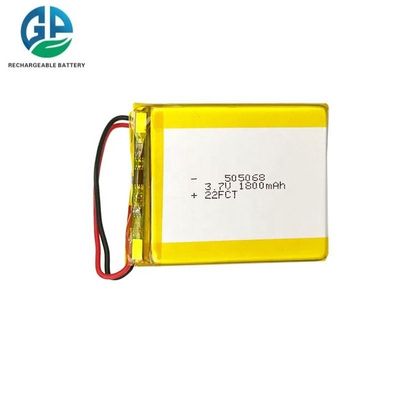 High Capacity 3.7V 1800mAh Lithium Ion Polymer Battery Rechargeable Lipo Battery 505068 Pouch Lithium Li-Ion Polymer Battery Cell