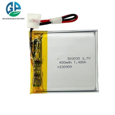 High Capacity 400mAh Li Ion Polymer Battery Pack 503030 KC Certificated Lipo Battery for Smart Watch