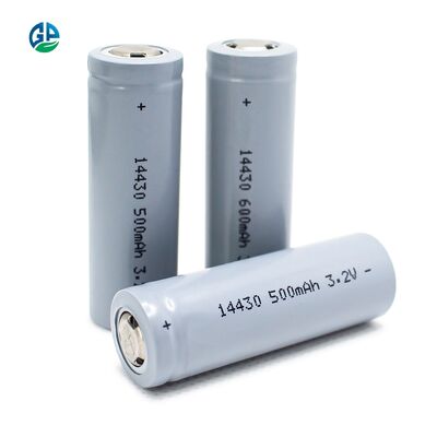 LFP Battery 14430 3.2V 500mAh LiFePO4 Cell with 2000 Cycles for Solar device