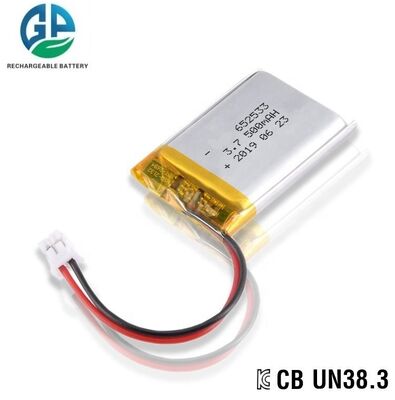 KC Approved 3.7V 500mAh Lithium Polymer Battery Rechargeable Lipo Battery 652533