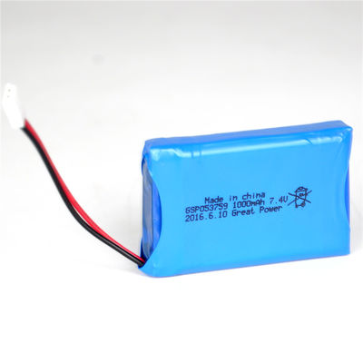 7.4V 1000mAh 503759 Lipo Battery Lithium Polymer Battery Pack for Medical Devices