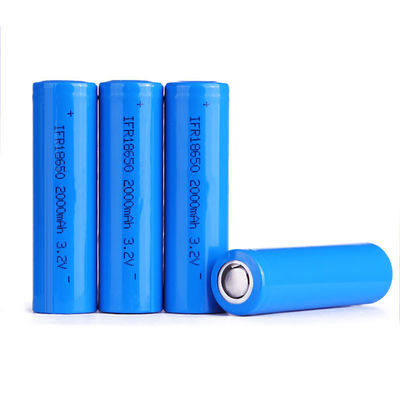 UN38.3 Certified LFP 18650 Battery Cell 3.2V 2000mAh with 2000 Cycle Life for Solar and Power Tools