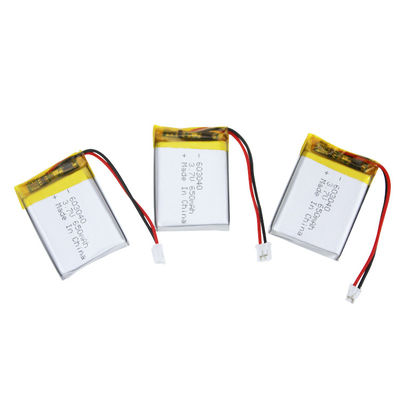 IEC62133 Certified UN38.3 Compliant Lithium Polymer Battery Pack 650mAh 3.7V LiPo Battery