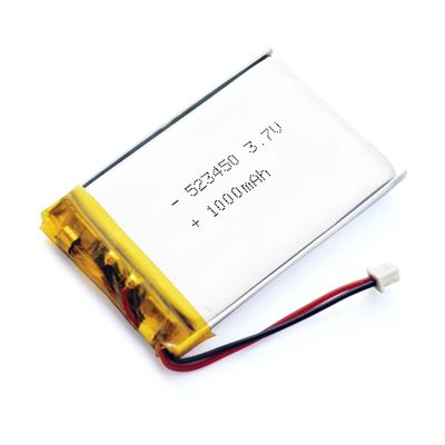 UN38.3 Certified 3.7V 1000mAh Lithium Polymer LiPo Rechargeable Battery for Monitor Devices